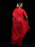 Red Cotton Saree with Black Kantha stitch